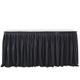 JMORCO Table Skirt Tulle Table Skirt Pleated Ruffle Tablecloth For Wedding Decoration Birthday Party Baby Shower Tutu Veil Dining Table Decoration Table Skirting (Color : Black, Size : 9(ft) H30in)