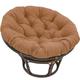 AMIWET Cushions Papasan Cushion, Rocker Chair Pads, Hammock Seating Cushion for Hanging Egg Chair Folding Garden Sofa Patio Garden Swing Chair Round (Color : Brown, Size : 90 * 90cm)