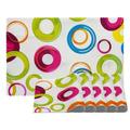 Place Mats, Holiday Placemats, Cloth Placemats, Color Polka Dots Circle, Table Placemats Set of 6, Table Mats Set of 4