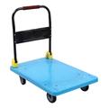 Shiyinge Platform Trolley Folding Hand Trolley Sack Truck Folding Truck Folding Truck Folding Truck Folding Trolley for Easy Storage Transport Real Rectangular with Rotating Wheels Blue Up to 400 kg