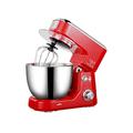 Stand Mixer, 6-Speed Tilt-Head Food Mixer, Kitchen Electric Mixer with Dough Hook, with bowl Desktop mixer Household Stainless steel beaters (Color : Red)