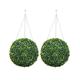 Primrose Pair Of Artificial Topiary Balls (38cm Boxwood)