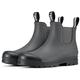 HISEA Wellington Boots Women's Short Rain Boots Waterproof Chelsea Boots Garden Shoes Non-Slip Ankle Boots with Comfort Insole Fashion Lightweight Rain Shoes for Outdoor Use, gray, 7 UK