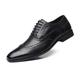 Men's Oxfords Formal Dress Shoes Business Derby Shoes Brogue Shoes,Black,7 UK