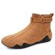 Men's Suede Desert Chukka Boots Fashion Casual Round Toe Platform Deck Boots Fashion Comfort Work Boots (Color : Yellow, Size : 9 UK)