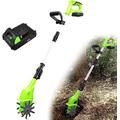 ELzEy Rotavator Cordless Rototiller 20V Handheld Electric Cordless Soil Cultivator With Rechargeable Battery And Charger for Garden Vegetable Plots.