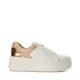 Dune Ladies Elusive Embellished Studded Flatform Cupsole Trainers Size UK 3 Flat Heel Rose Gold