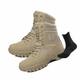 CLSQLXYJZC Desert Combat Boots, Outdoor Men's Tactical Work Boots with Sports Socks Durable Suede Hiking Boots Lightweight Non-Slip Motorcycle Combat Boots for Men (Color : Beige, Size : 7 UK)