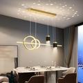 QIByING 45W Dimmable Modern LED Pendant Lights with Remote Control, 100cm Height Adjustable Dining Room Dining Table Hanging Lamp Living Room Light Creative Designer Star Chandeliers Kitchen Lights