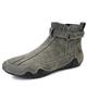 Men's Suede Desert Chukka Boots Fashion Casual Round Toe Platform Deck Boots Fashion Comfort Work Boots (Color : Grey, Size : 6 UK)