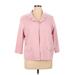 Dana Buchman Wool Coat: Below Hip Pink Solid Jackets & Outerwear - Women's Size 1X