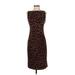 Lauren by Ralph Lauren Casual Dress - Party High Neck Sleeveless: Brown Leopard Print Dresses - Women's Size 2