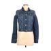 Aeropostale Denim Jacket: Short Blue Print Jackets & Outerwear - Women's Size Medium