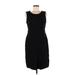 Talbots Casual Dress - Sheath: Black Solid Dresses - Women's Size 6