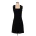 Boston Proper Casual Dress - Party Square Sleeveless: Black Solid Dresses - Women's Size Small