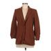 Calvin Klein Blazer Jacket: Below Hip Brown Solid Jackets & Outerwear - Women's Size 6