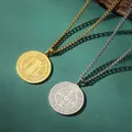 COOLTIME Saint Benedict Medal Necklace Stainless Steel Catholic Medallion Pendant Choker Vintage San
