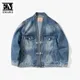 Men Metal Airplane Buckle Loose Casual Japanese Streetwear Fashion Vintage Denim Cargo Kimono Jacket