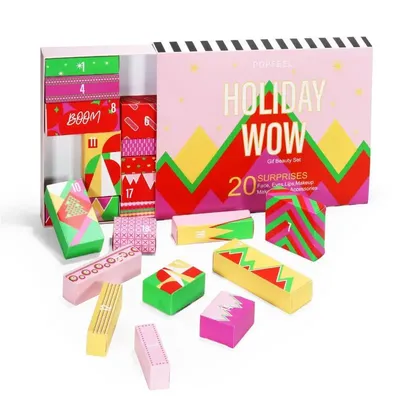 Christmas Advent Calendar Box Makeup Set Lipstick Eye Shadow Concealers Cosmetics Gift Box For Women