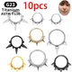 10pcs G23 Titanium Piercing Septum Ring Hoop Nose Rings Cone Spike Piercing Helix Cartilage Clicker