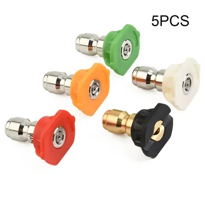 5PCS 1/4inch Pressure Washer Spray Tips Kit Corolful 1.0 Mm Hole Diameter Nozzles High Power Quick