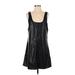 MNG Casual Dress - A-Line Scoop Neck Sleeveless: Black Solid Dresses - New - Women's Size 4