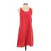 Cynthia Rowley TJX Casual Dress - Mini Scoop Neck Sleeveless: Red Solid Dresses - Women's Size 4