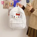 Hello Kitty Backpack Cartoon Sanrio Plush Bag Cute Style High-capacity Kawaii Hello Kitty Plush