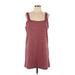 Zara Casual Dress - Shift Square Sleeveless: Red Dresses - Women's Size Large