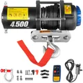 VEVOR Electric Winch Truck Car Winch 12V 4500LBS Synthetic Rope Off Road Waterproof ATV UTV Winches