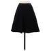 J.Crew Casual A-Line Skirt Knee Length: Black Print Bottoms - Women's Size 2