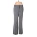 Ann Taylor Dress Pants - High Rise Boot Cut Trouser: Gray Bottoms - Women's Size 8 Petite