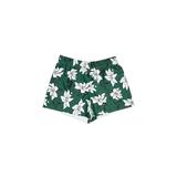 Shein Swimsuit Bottoms: Green Floral Swimwear - Women's Size Medium