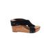 Lucky Brand Mule/Clog: Slide Wedge Boho Chic Black Solid Shoes - Women's Size 9 - Open Toe