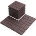 Gian Plastic Interlocking Deck Tiles, 9 Pack Outdoor Patio Flooring, 12"x12" Interlocking Decking Tile | Wayfair Z0B51BB5KT
