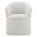 Birch Lane™ Janina Back Arm Chair w/ Caster Wood/Upholstered/Fabric in White | 33 H x 26 W x 26 D in | Wayfair E243210E95754F7DA7165AF3BFE08EEC