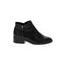 Cole Haan Ankle Boots: Slip On Chunky Heel Casual Black Print Shoes - Women's Size 7 - Round Toe