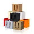 1pc White/Black/Kraft/Red Color Paper Gift Bag with Handle Square Potted Flowers Paper Box Packaging