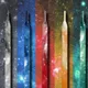 Lacets élastiques colorés Starry Sky pour baskets plats lacets lumineux 0.8cm de largeur 120 cm