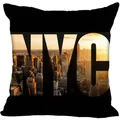 Taie d'oreiller carrée personnalisée de la ville de New York taie d'oreiller zippée personnalisée