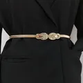 Ceinture dorée réglable pour femme ceinture de robe en métal design haute qualité marque de