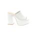 Torrid Mule/Clog: White Solid Shoes - Women's Size 7 Plus - Open Toe