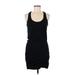 Splendid Casual Dress - Bodycon Scoop Neck Sleeveless: Black Print Dresses - Women's Size Medium