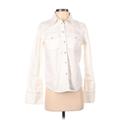 Banana Republic Denim Jacket: Short Ivory Print Jackets & Outerwear - Women's Size Small