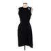 T by Alexander Wang Casual Dress - Sheath High Neck Sleeveless: Black Solid Dresses - New - Women's Size 7