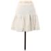 J.Crew Casual Mini Skirt Mini: Ivory Solid Bottoms - Women's Size 4