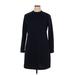 Columbia Casual Dress - Mini Crew Neck Long sleeves: Black Solid Dresses - Women's Size X-Large