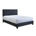 Red Barrel Studio® Imojen Upholstered Platform Bed Upholstered, Wood in Black | 47.24 H x 80.71 W x 84.84 D in | Wayfair