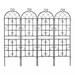 Red Barrel Studio® Eislee 80" W Iron Trellis in Black | 71 H x 80 W in | Wayfair D8D6729444484F3E9B0157DFA914D3D5