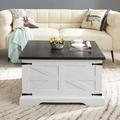 Gracie Oaks Soung Four Leg Coffee Table w/ Storage in White | 18.5 H x 31.5 W x 31.5 D in | Wayfair 46A180858AAC4AE4B0BA327E80C1A448